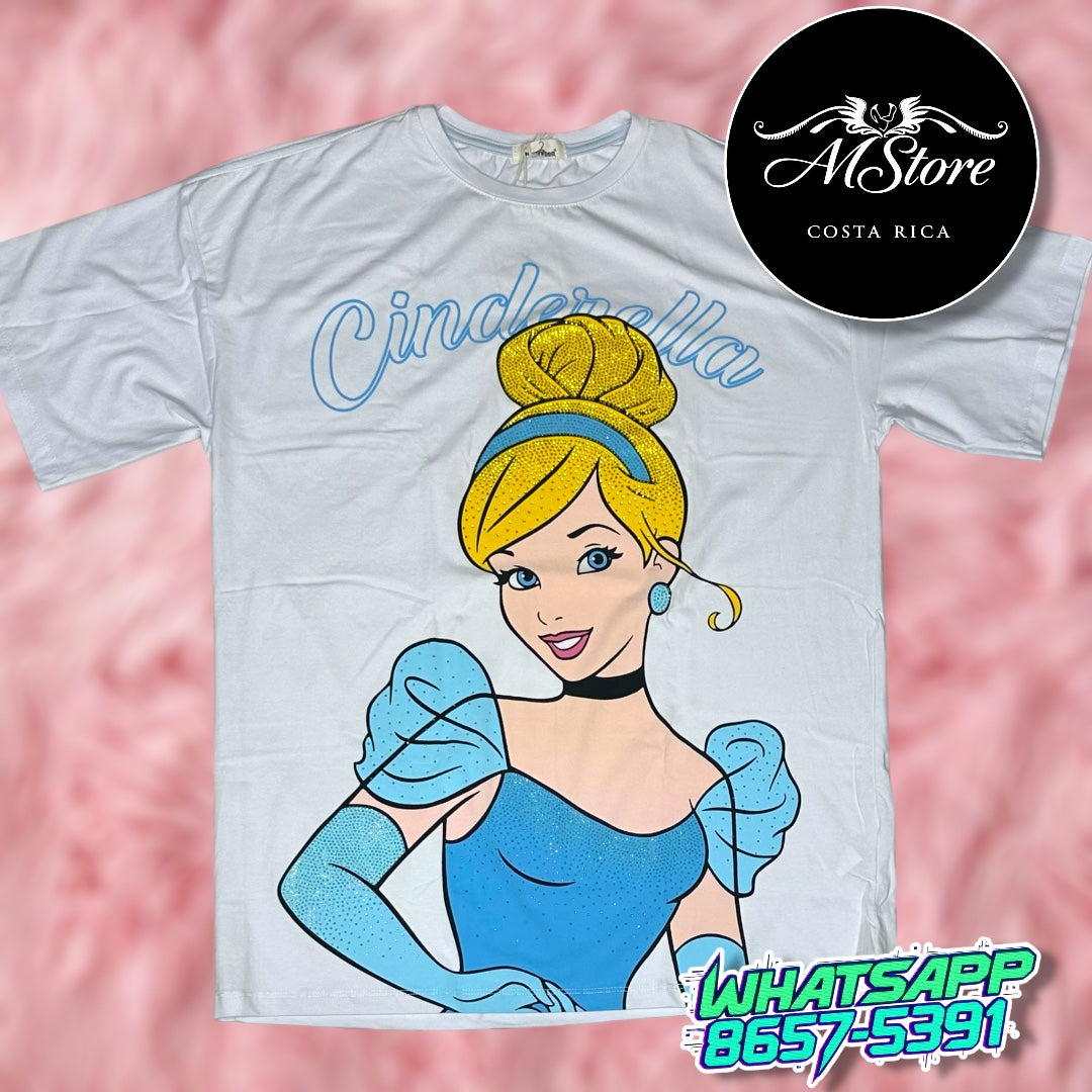 Blusón Oversize Cenicienta Blanco Tela Fría