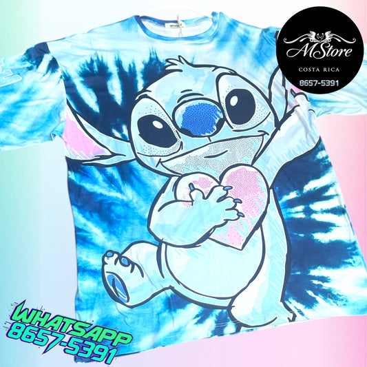 Blusón Oversize STB Stich Corazon Mano Tela piel de durazno