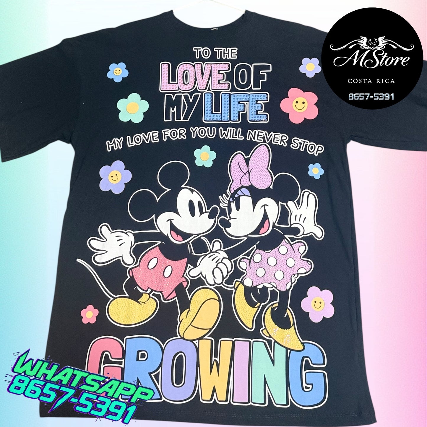 Blusón Oversize MMB Minnie Mickey Love Tela Fria