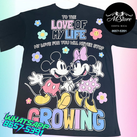 Blusón Oversize MMB Minnie Mickey Love Tela Fria