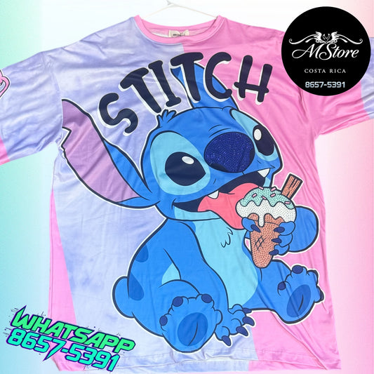 Blusón Oversize STB Stich Helado Tela piel de durazno