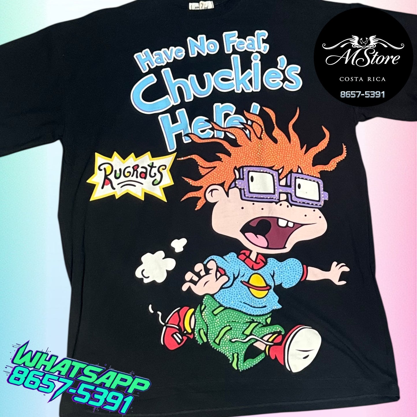 Blusón Oversize RGB Carlitos Corriendo Negro Tela Fria