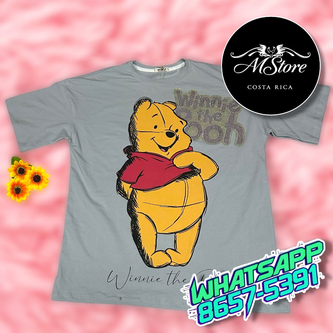 Blusón Oversize Snnopy Gris Tela Fria