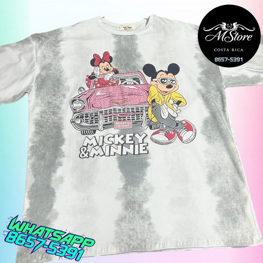 Blusón Oversize MMB Minnie Mickey Carro Tela Fria