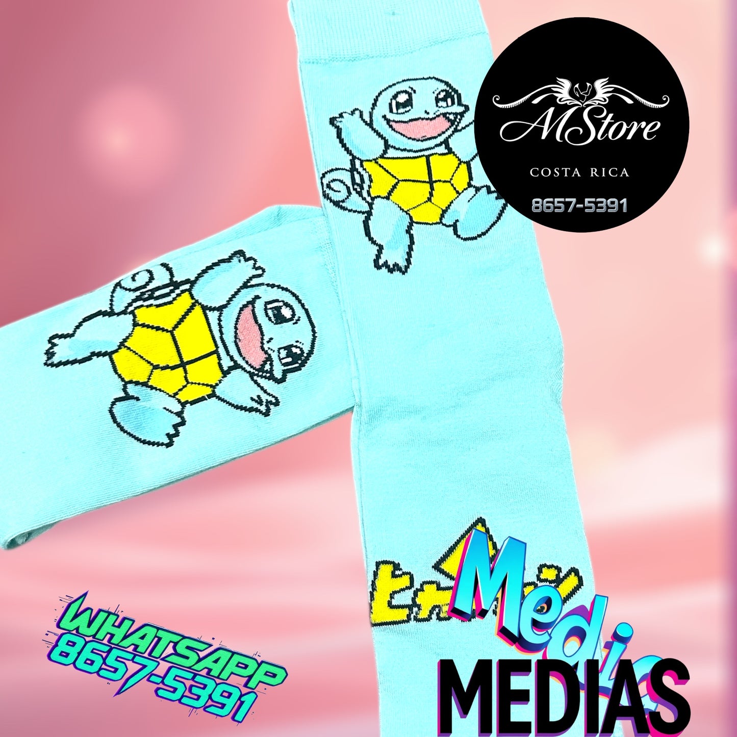 Medias Pokemon Celeste