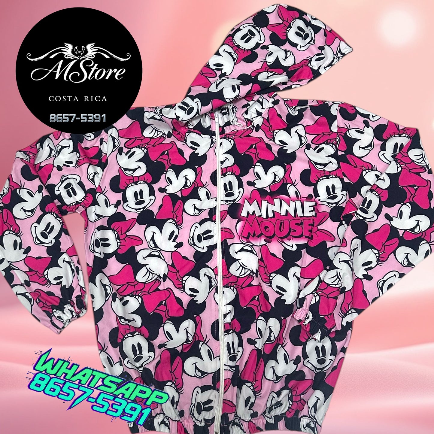Abrigo Corta Vientos Minnie Caritas Fucsia