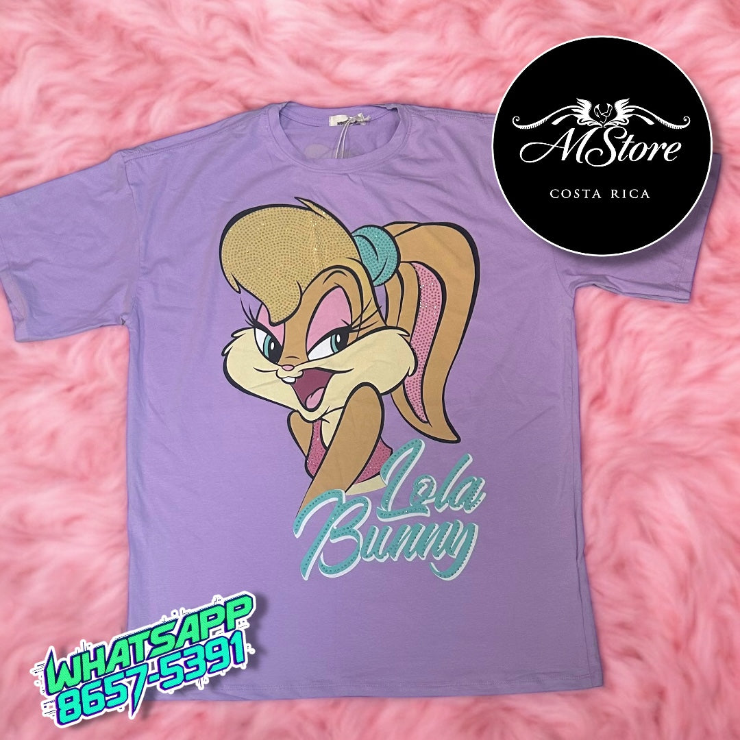 Blusón Oversize Lola Lila Tela Fría