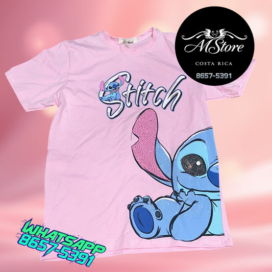 Blusa de Niña Stitch Medio Rosa