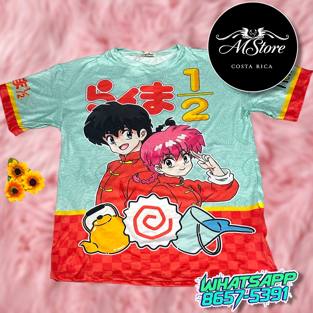 Blusón Oversize Ranma 1/2 Tela piel de durazno