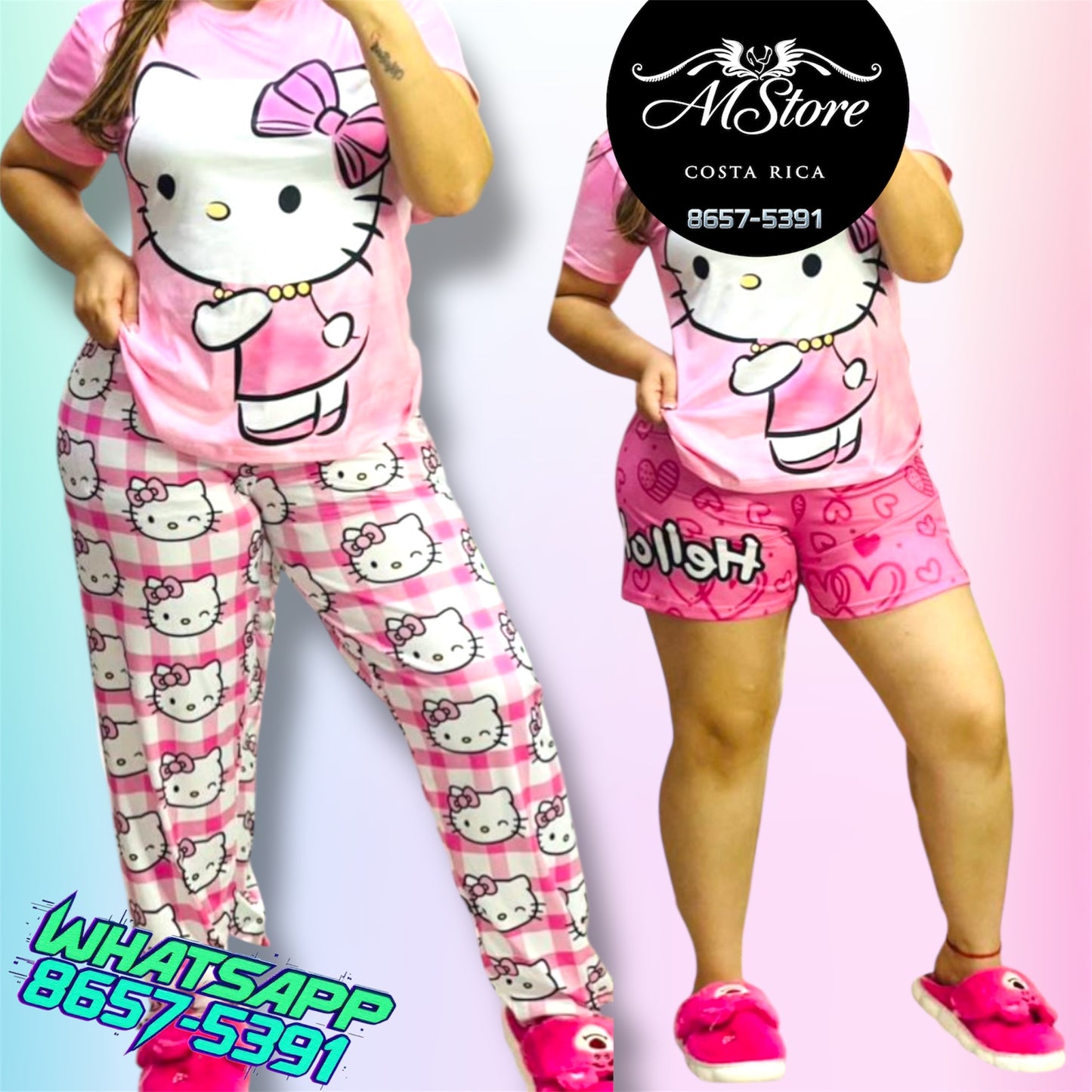 Pijama Plus Trio Hello Rosa