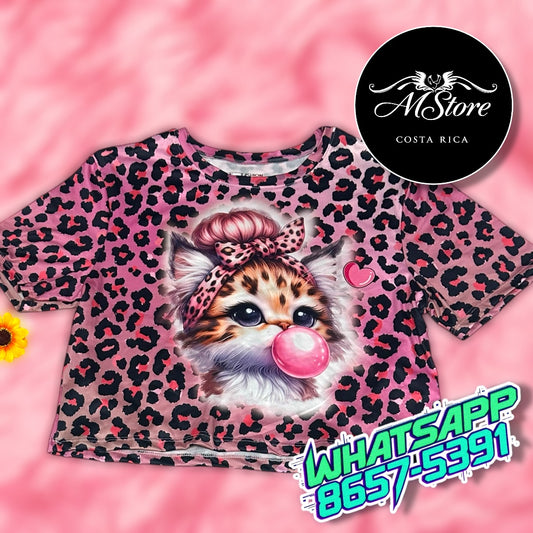 Corte Medio Gatis con chicle Durazno