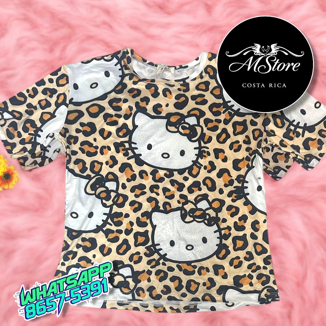 Corte L Hello Kitty Print Tela piel de durano