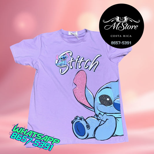 Blusa de Niña Stitch Medio Lila