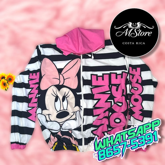 Abrigo Corta Vientos Minnie Rayas