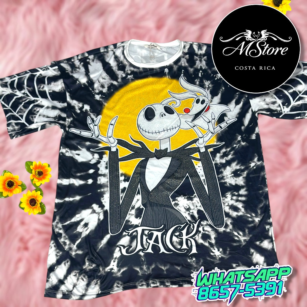 Blusón Oversize Jack Perro Tela Piel de Durazno