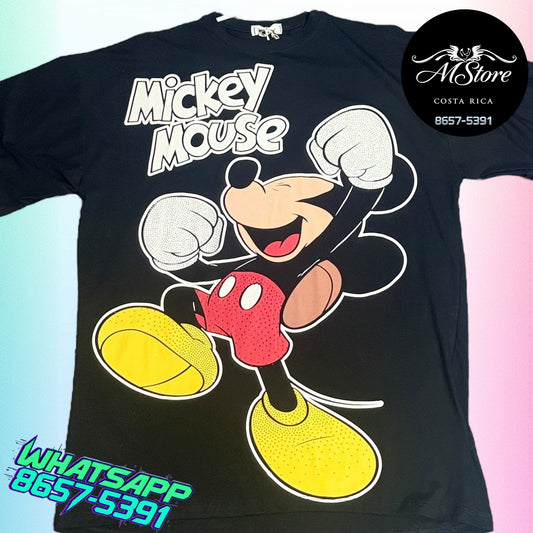 Blusón Oversize MMB Mickey Sisi Negro Tela Fria