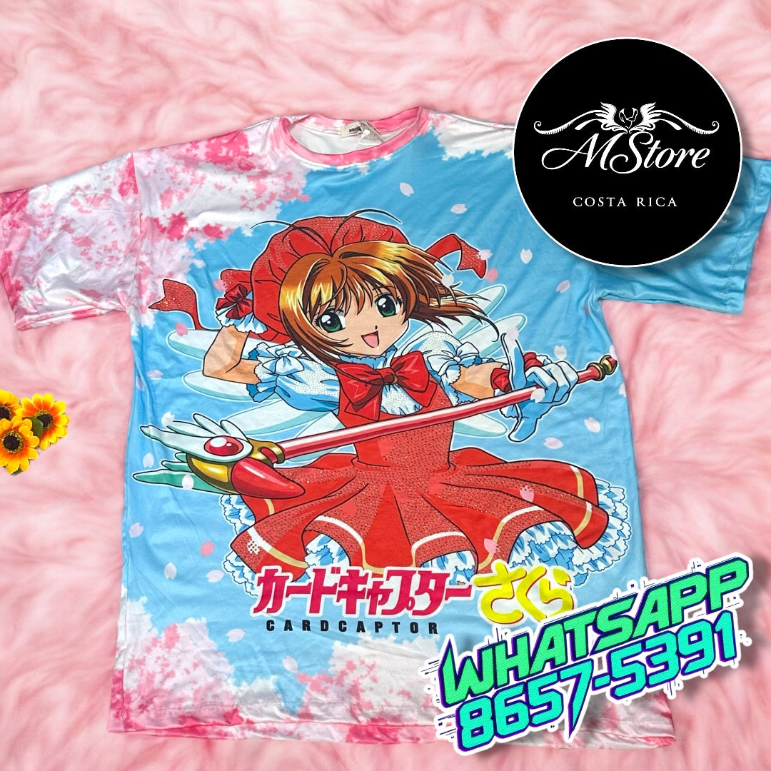 Blusón Oversize Sakura celeste Tela Piel de Durazno