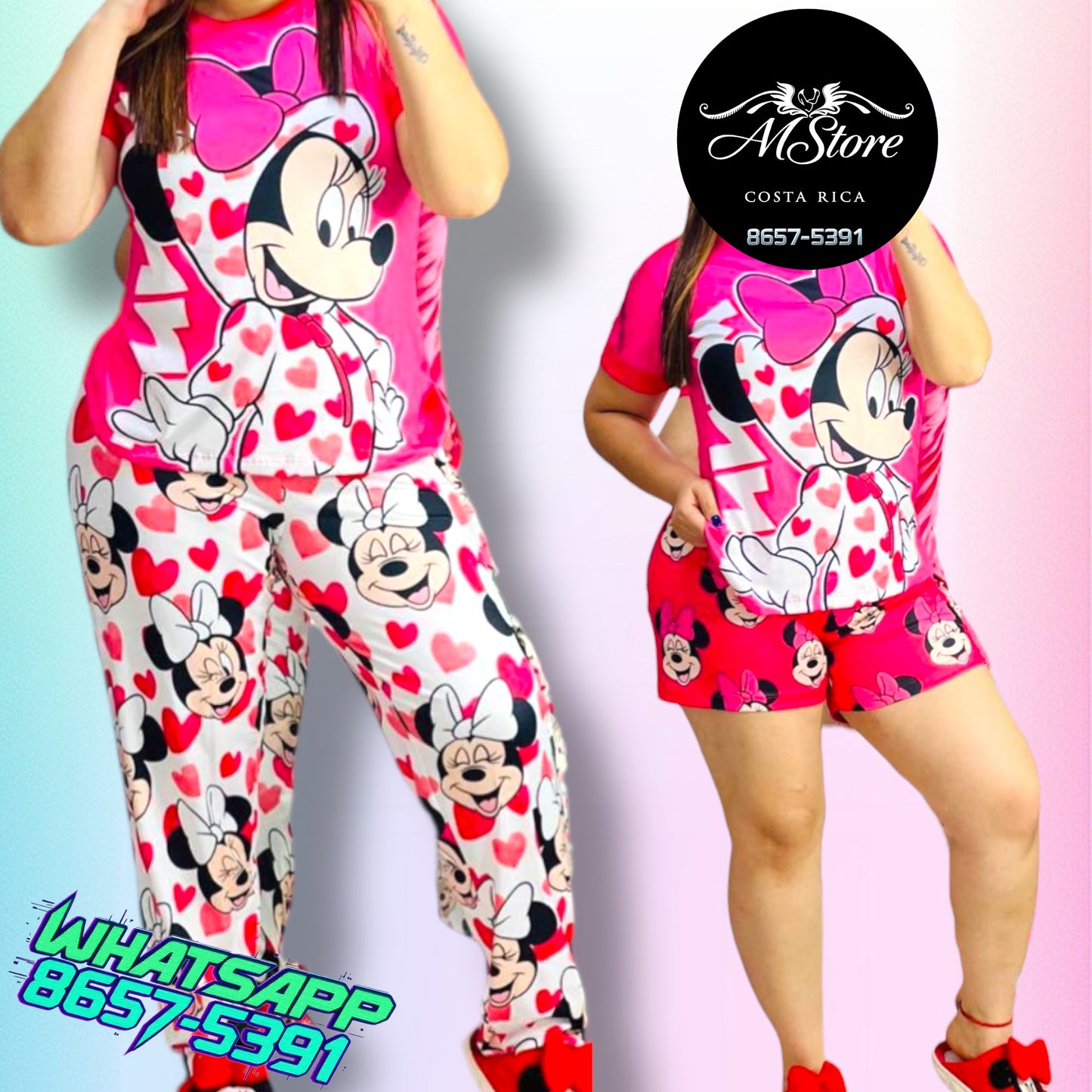 Pijama Plus Trio Minnie Rosa