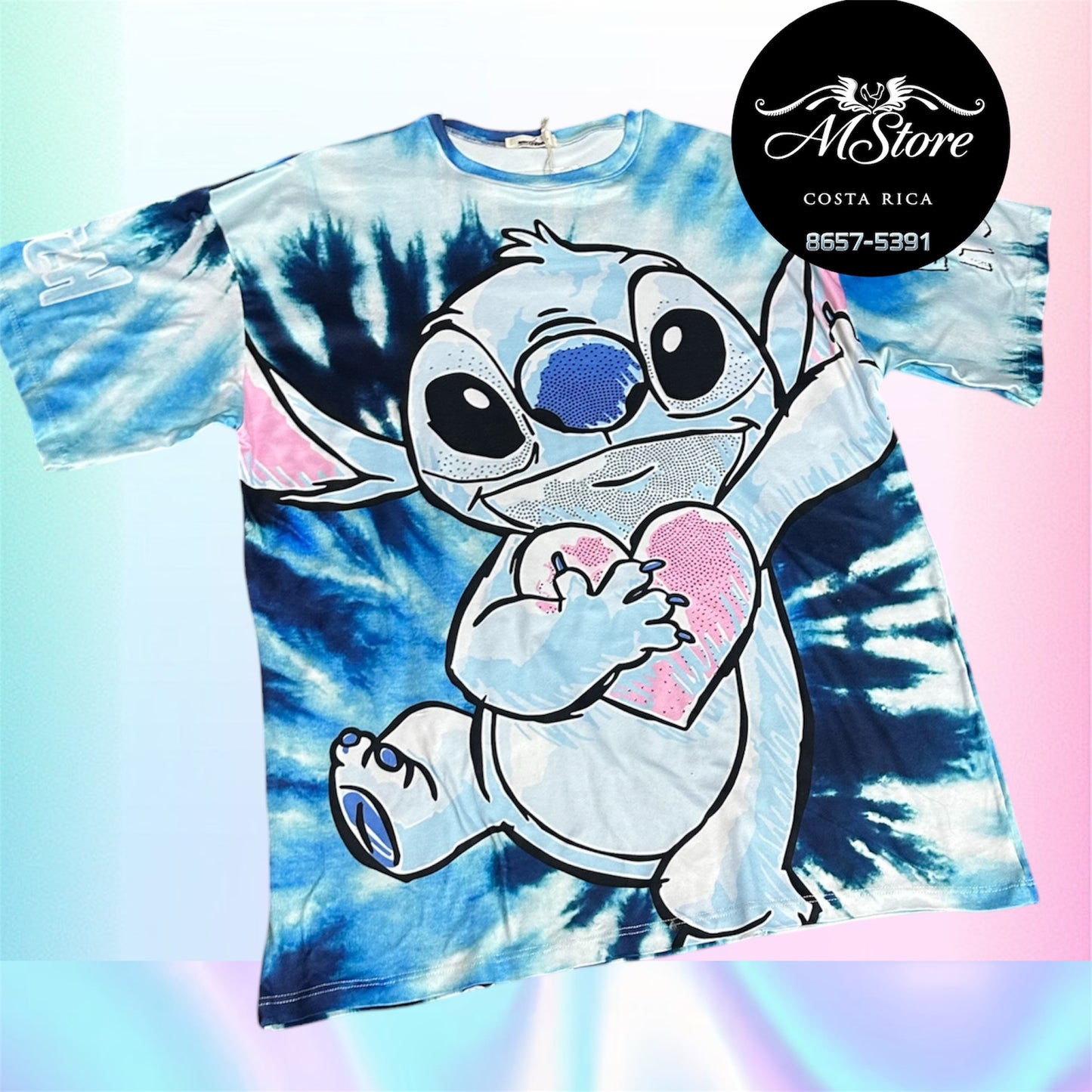 Blusón Oversize St Stitch Corazón en la mano Tela Piel de durazno