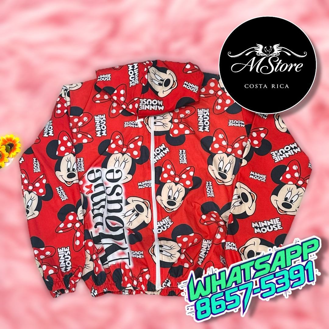 Abrigo Corta Vientos Minnie Caritas Roja