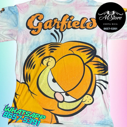 Blusón Oversize GARFB Garfield Grandote Tela piel de durazno