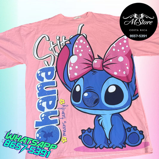 Blusón Oversize STB Stich Lazote Rosa Tela Fria