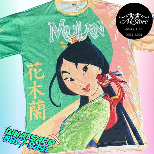 Blusón Oversize PRB Mulan Verde Beige Tela piel de durazno