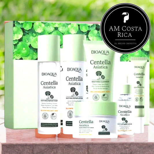 BIOAQUA Rutina Facial Centella Asiática | Tratamiento Para Arruguas y Anti-Edad