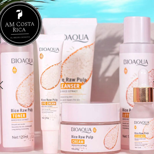 BIOAQUA KIT CUIDADO FACIAL EXTRACTO DE ARROZ