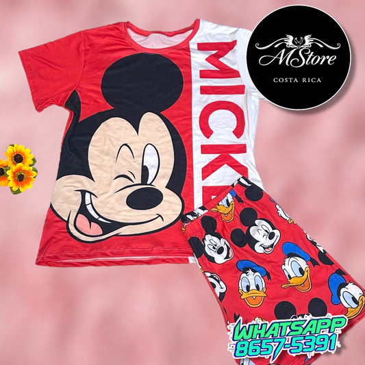 Pijama Plus Mickey Rojo Short