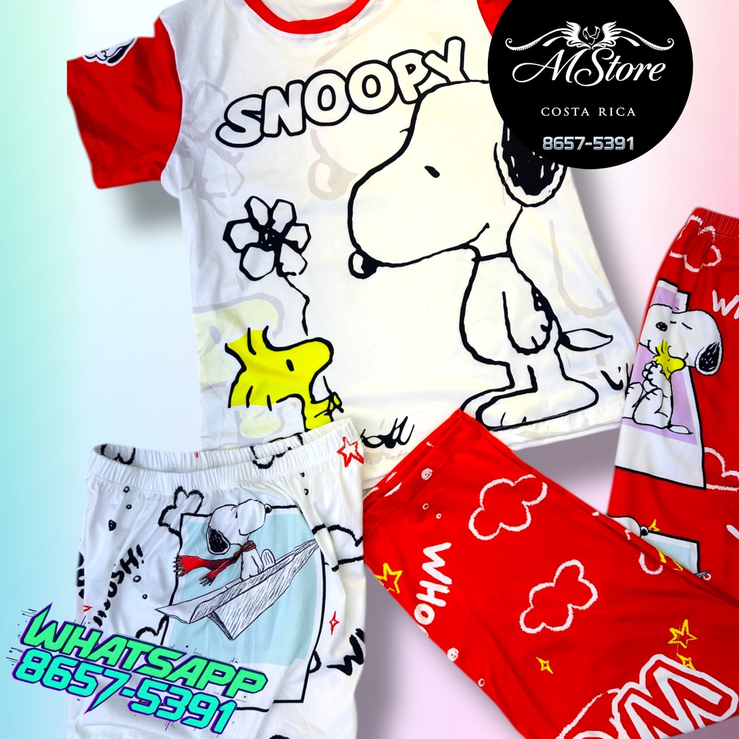 Pijama Plus Trio Snnopy Rojo