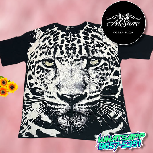Blusón Oversize Jaguar negro  Tela Fria