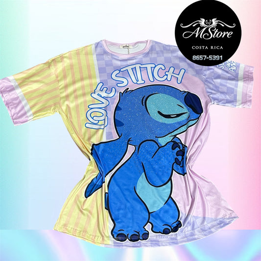 Blusón Oversize St Stitch Pesado Tela Piel de durazno