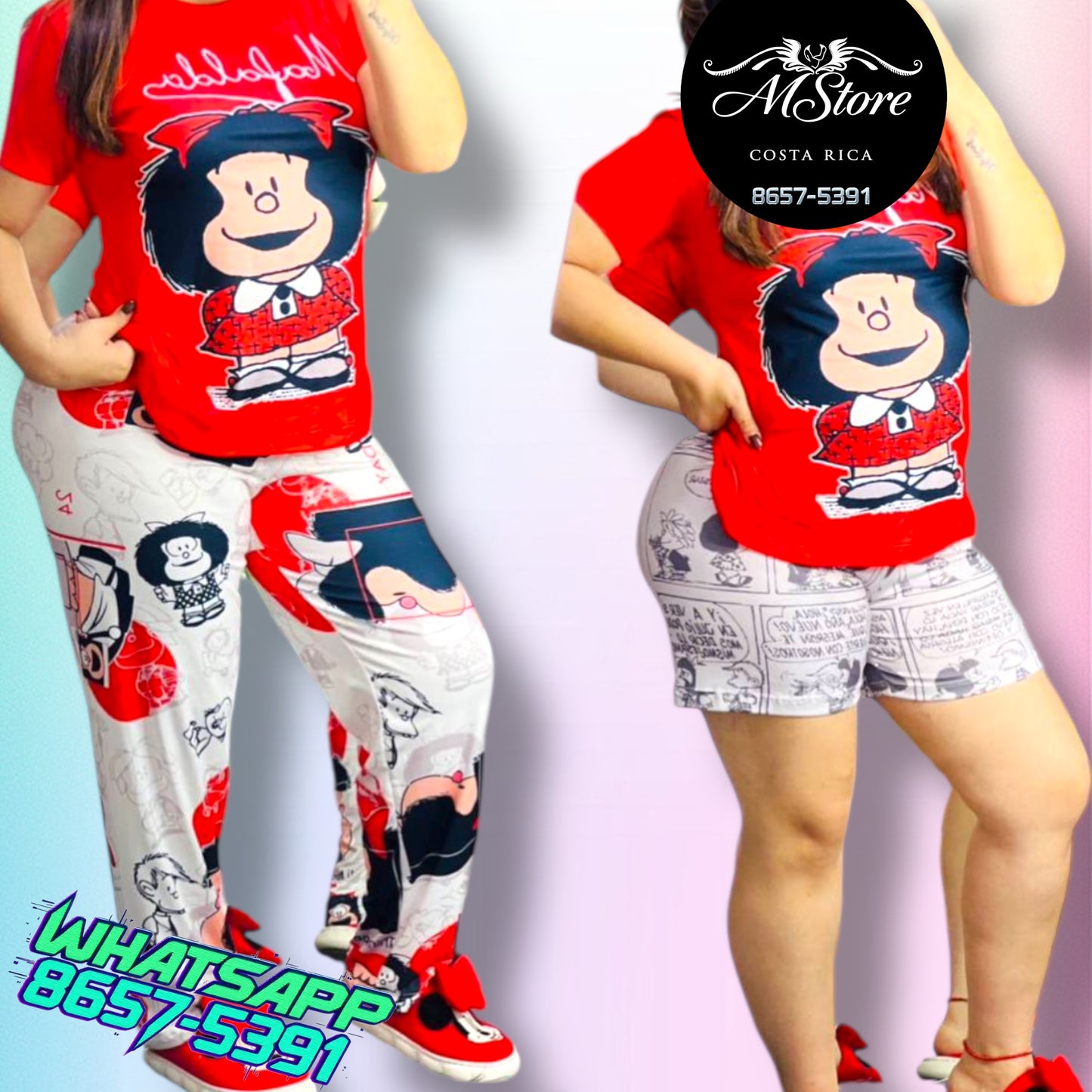 Pijama Plus Trio Mafalda Roja
