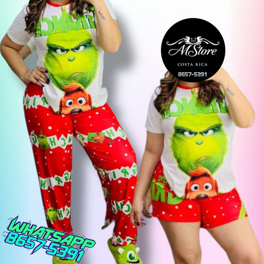 Pijama Plus Trio Grinch Navideño