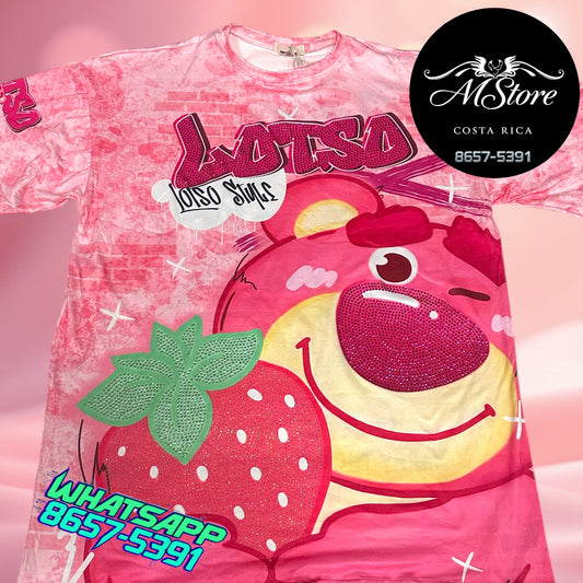 Blusón Oversize Lotso Tela Piel de Durazno