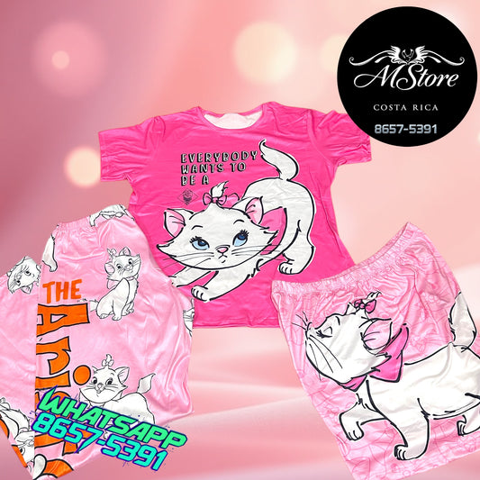 Pijama Plus Marie Trío Fucsia Rosa