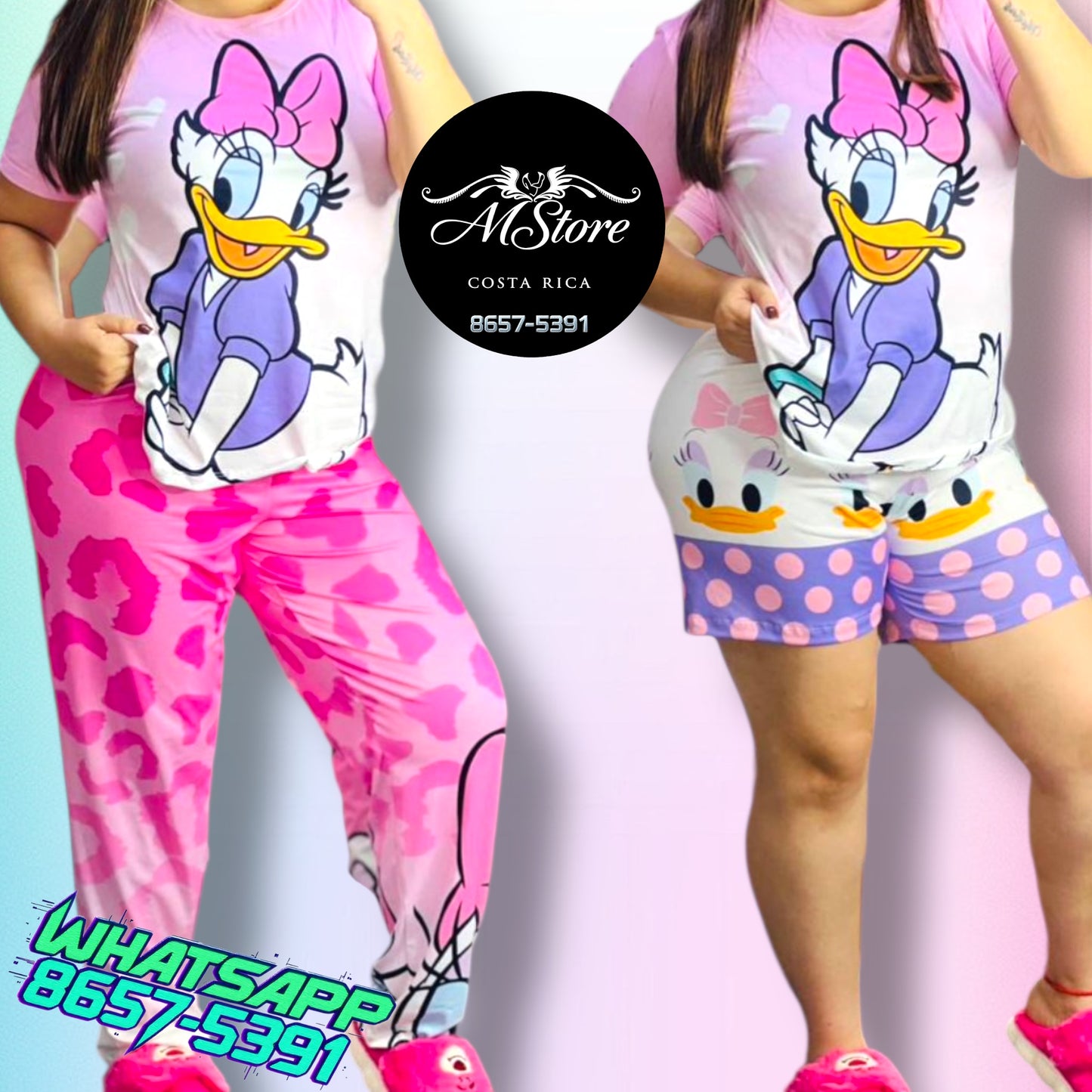 Pijama Plus Trio Daisy Rosa