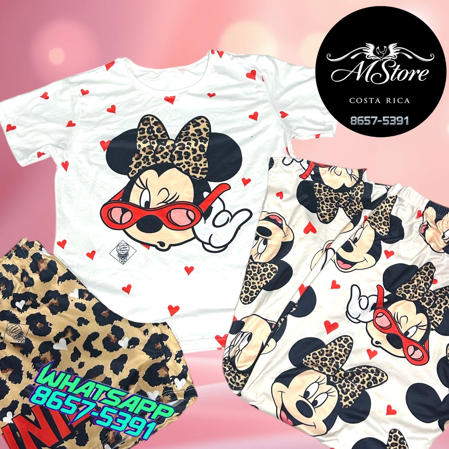 Pijama Plus Minnie Print Trio