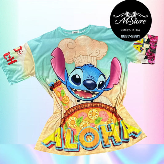 Blusón Oversize St Stitch Chef Tela Piel de durazno