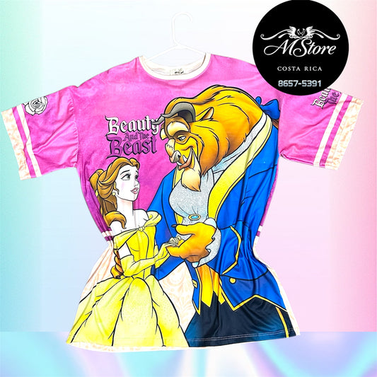 Blusón Oversize PRB Bella y la Bestia EDICIÓN EXCLUSIVA Tela piel de durazno