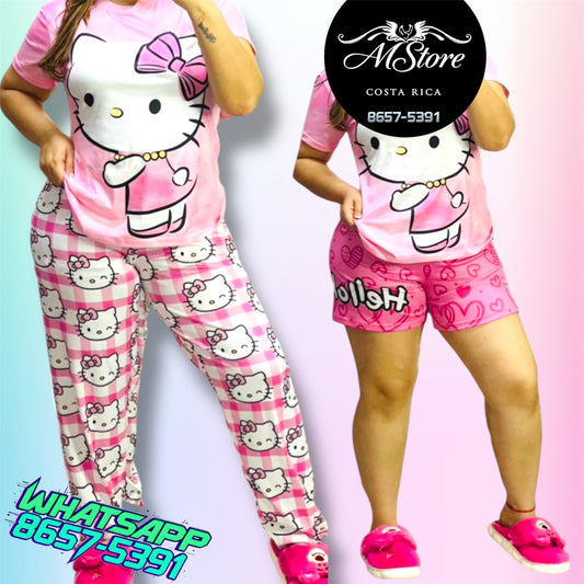 Pijama Plus Trio Hello Rosa