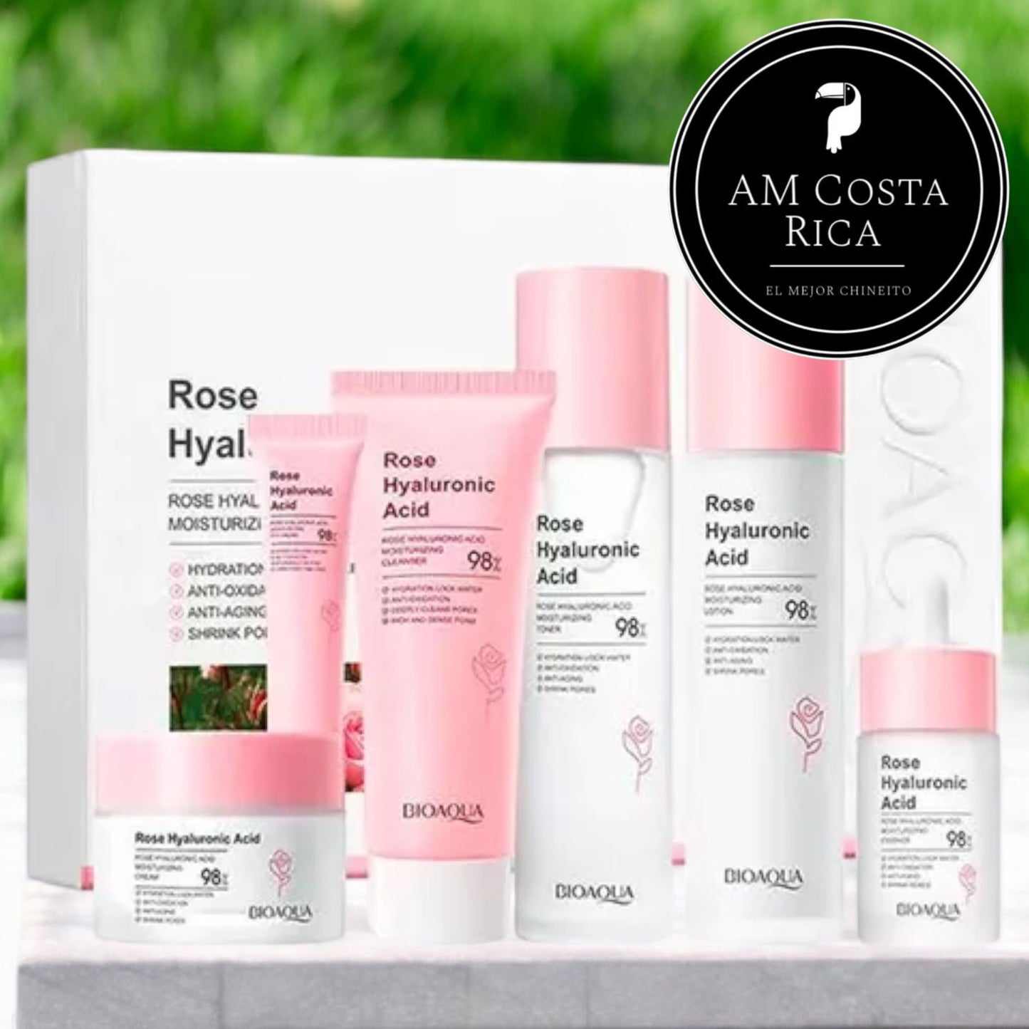 BIOAQUA  Rosas con Ácido Hialurónico | Tratamiento Facial Anti-Edad