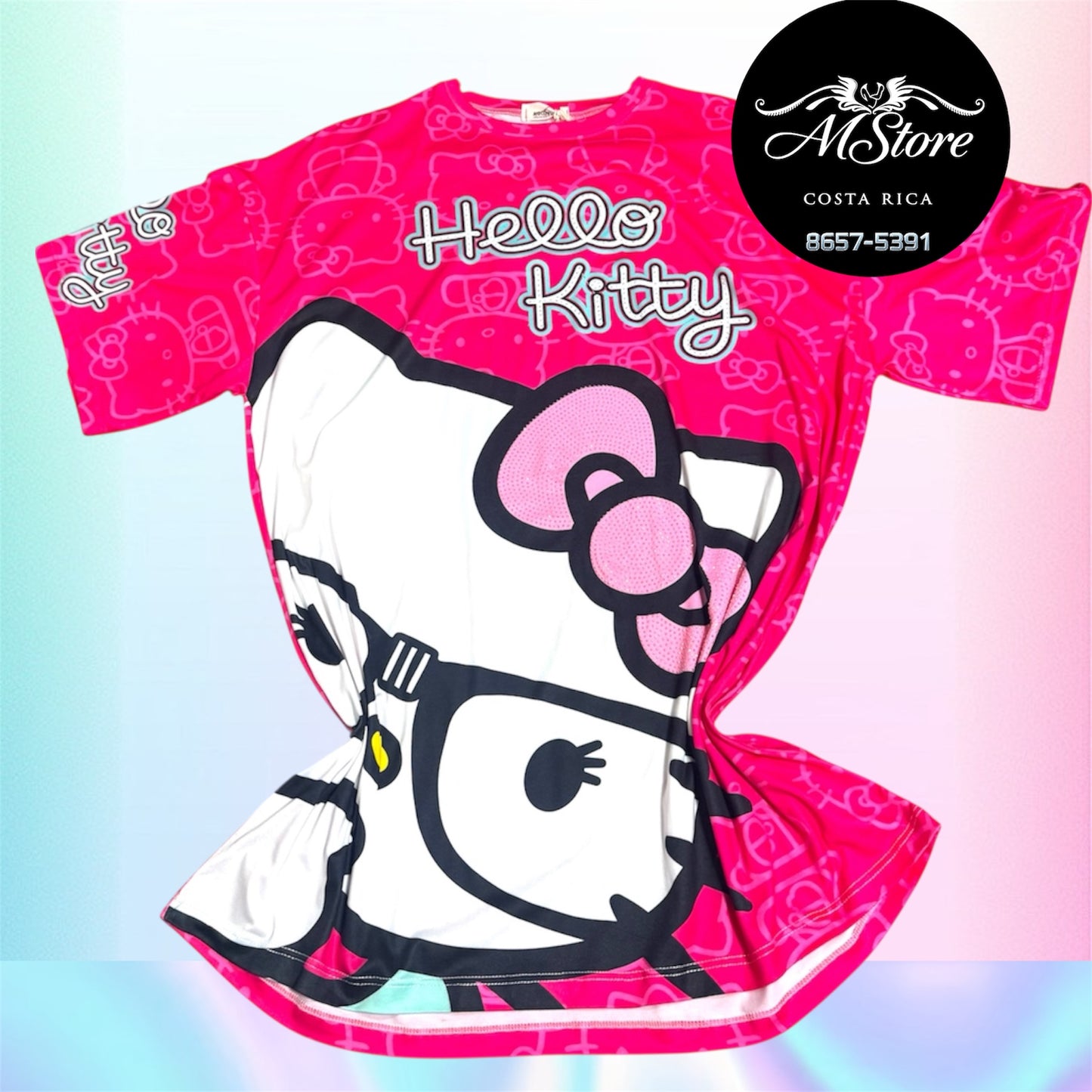 Blusón Oversize HKB Hello Kitty Lentes de durazno