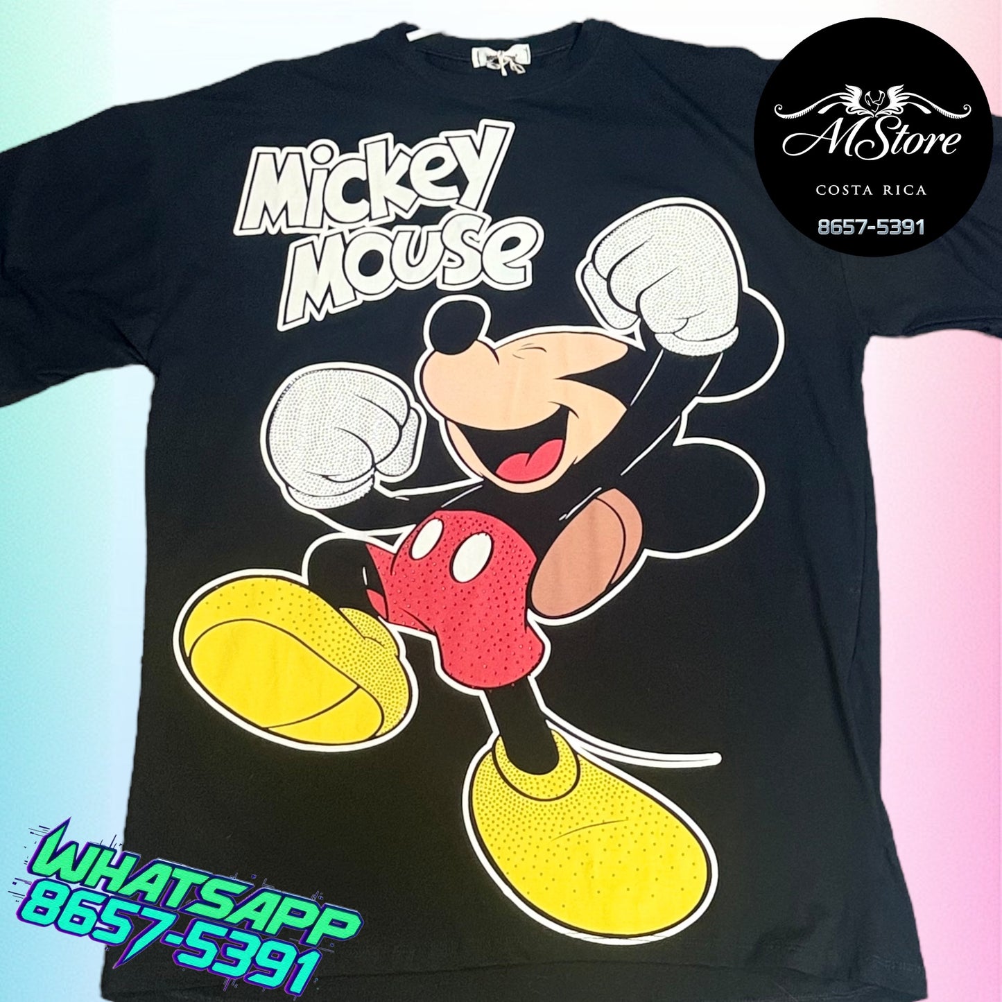 Blusón Oversize MMB Mickey Sisi Negro Tela Fria