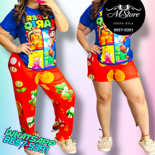 Pijama Plus Trio Mario Bross
