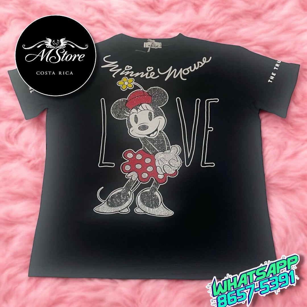 Corte L Minnie Love Negra Tela Fría