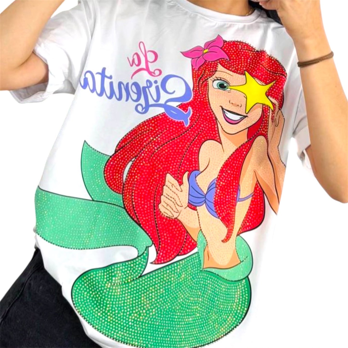 Blusa Corte L Sirenita Estrella Blanco