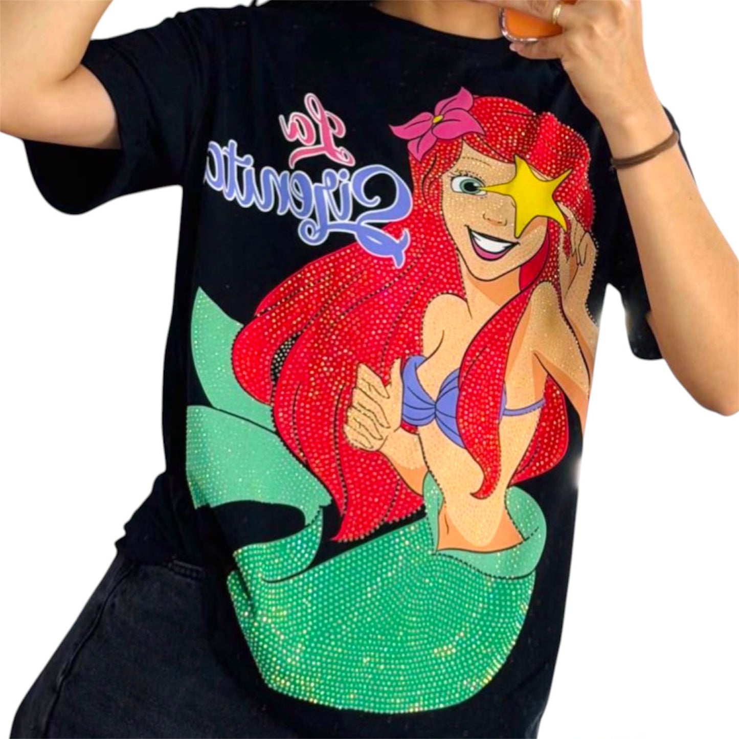Blusa Corte L Sirenita Estrella Negra