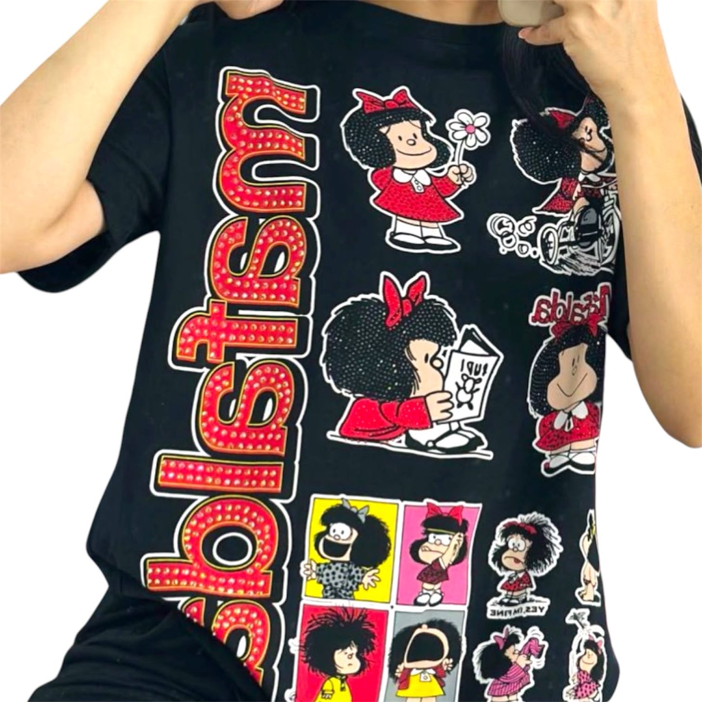 Blusa Corte L Mafalda peque Negro